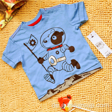 Jungen Kinder Sommer Bedrucktes Kurzarm T-Shirt Loose